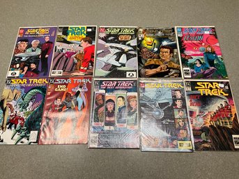 Lot Of 10 Vintage DC COMICS Star Trek Comic Books