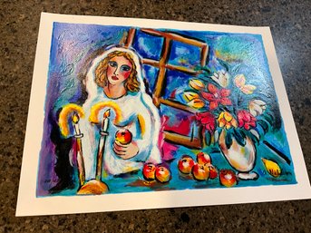 ALEX MEILICHSON Hand Signed Limited Edition Serigraph GLOWING CANDLES W/COA