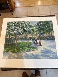 SIGNED Christian Title In The Park Serigraph With COA Edition 285/295