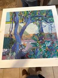 Robert Frame Walled Garden Serigraph 24 X 24 Hand Signed And Number With Certificate Of Authenticity