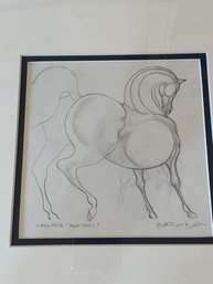 Guillaume Azoulay Signed Sketch Rapid Tryst 14x14 Custom Framed Original Pencil Drawing