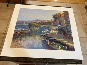 Ming Feng - Bayside Village - Mint Condition A/P - Serigraph With COA 20 X 24