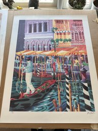 Ken Hawk Venice, Serigraph 29 1/2 X 22 1/2 Signed And Numbered