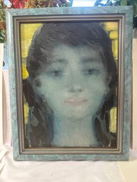 Original Framed Signed Valdivieso Portrait Painting On Board 13x17