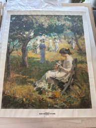28x34 Mary Bradish Titcomb Garden Party Giclee On Canvas