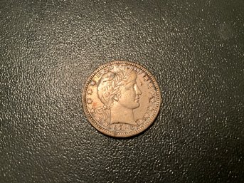 1909 Barber Quarter US Coin