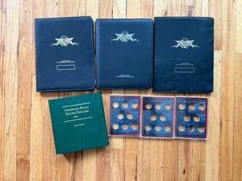 Lot Of Coin Collector Books Binders And More Plus Wheat Pennies See Photos