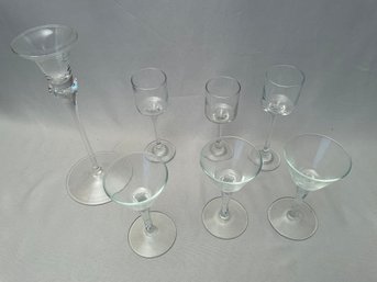 Stem Glasses And Candle Holders