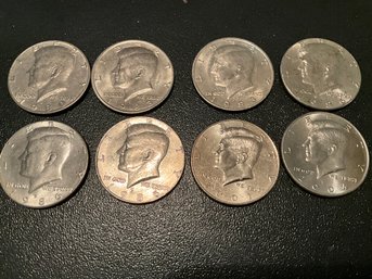 Lot Of 8 Kennedy Half Dollars US Coins 1980 D 1983 1986 2001 D 2004 P