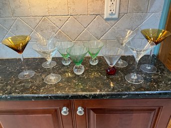 Assorted Martini Glasses, See Photos