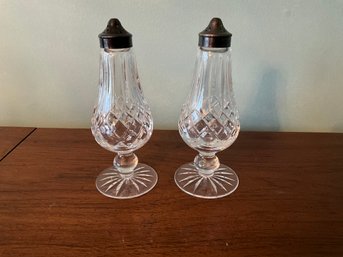 Waterford Crystal Lismore Footed Salt And Pepper Shakers