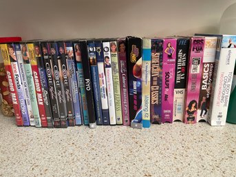 19 DVDs All Workout Videos Plus 6 VHS Tapes