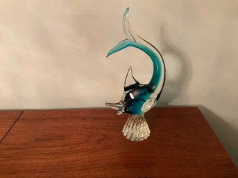 VINTAGE MURANO ART GLASS SCULPTURE OF SAILFISH