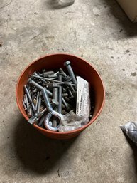 Bucket Of Assorted Screws Nuts Bolts Nails You Name Im Sure Theres Something In There You'll Need Some Day