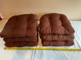 6 Chair Pillows Brown 16' X 16'