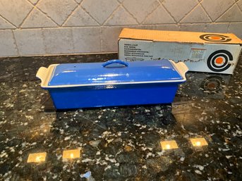 Le Creuset Enamel Cast Iron Pate Terrine With Lid 32 Blue