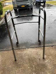 Adult Steel Walker With Hard Wheels Adjustable Height Like New