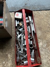 Metal Tool Box Filled With Assorted Tools And Goodies Great Buy