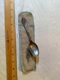 VINTAGE STERLING SILVER S. KIND AND SONS BIRTH RECORD SOUVENIR SPOON