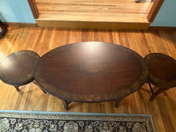 Fortune Furniture Company, Coffee Table With Two Small Hideaway Tables Made In Vietnam