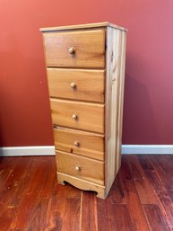 Chest Of Drawers Wood 5 Drawers 38' H  X  14.5' W  X  14.5' D