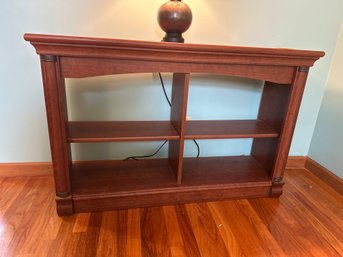 Bookcase Television Console Open Back Four Shelves Excellent Condition