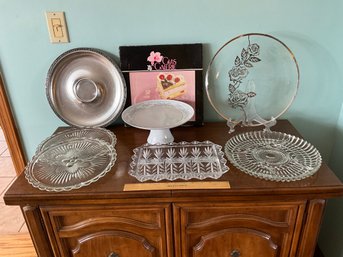 Large Lot Of Assorted Serving Trays