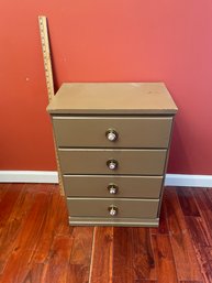 Light Brown Painted Chest Of Drawers 25.5' H  X  18' W  X  11.5' H