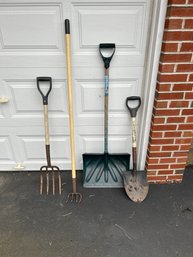 Shovel,rake,pitchfork And Snow Shovel