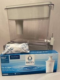 Brita Ultramax Water Filter Dispenser Model OB24 White 18 Cup, 7 Replacement Filters Saves 1800 Bottles! Works