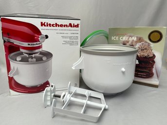 KitchenAid Stand Mixer Accessory: Ice Cream Maker & Emily Luchetti Ice Cream Recipes. Makes 2 Quarts