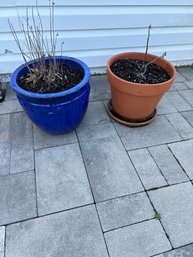 Pair Of Outdoor Clay Planter