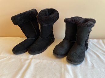 2 Pairs Of Women's Winter Boots The Taller Ones Are Size 7, The Shorter Ones Are Size 7 1/2