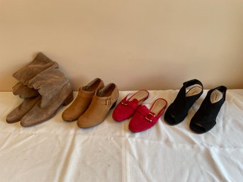 4 Pairs Suede-like Womens Shoes Boots Size 7