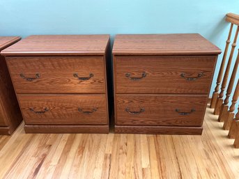 Set Of 2 Sauder Orchard Hills 30-3/16'W Lateral 2-Drawer File Cabinet, Milled Cherry