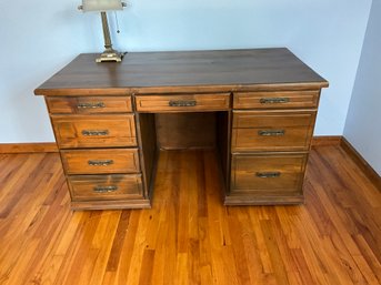 Vintage Solid Wood 8 Drawer Desk