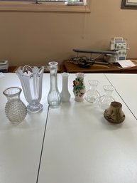 Lot Of Small Vases 4,5,7 1/2 And 8 Inch Bring Wrapping Paper Please