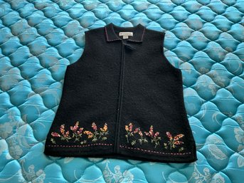 Appleseeds 100 Wool Vest Ladies Size Large