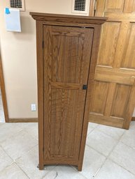 Wood Cabinet 62 1/2 Inches High By 21 Wide By 13 1/2 Deep