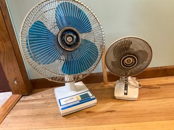 Lot Of 2 Desk Fans