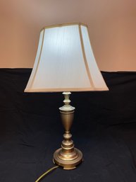 Gold Hued Metal Table Lampv 25' H Works Great!