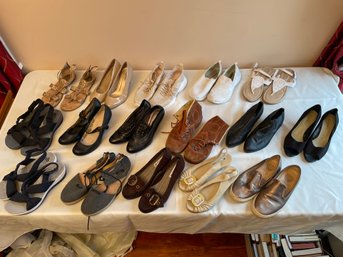16 Pairs Of Woman's Shoes Size 7