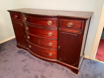 Traditional Mid Century Mahogany Vintage Sideboard Dresser 60' W X  36' H X  21' D