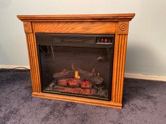Twin Star Electric Fireplace And Heater Works Great No Remote