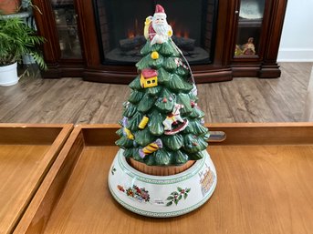 Christmas Tree Musical Centerpiece SPODE Music Box Porcelain Large Animated 1938