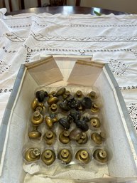 Lot Of 37 Solid Brass Cabinet Nobs