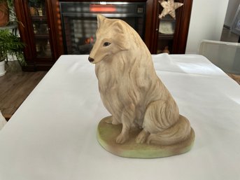 Vintage George Sitting Collie Bisque 6 Inch