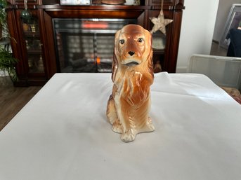 Vintage Setter Spaniel Sitting Dog High Gloss Figurine  6 Inch High