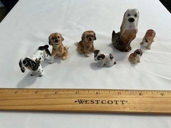 Lot Of Vintage And Antique Mini Dog Puppy Figurines