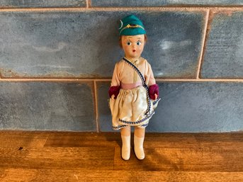 Antique Wood 8 Inch Doll